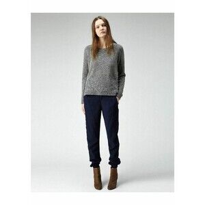 Rag & Bone Charcoal Grey Claire Heathered Knit Sweater Alpaca Wool Blend Hi Low